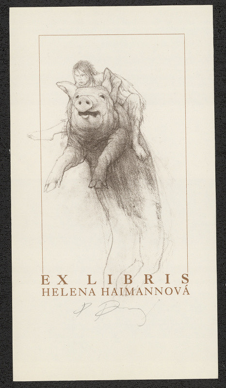 P. Dvorský – Ex libris Helena Jaimannová 