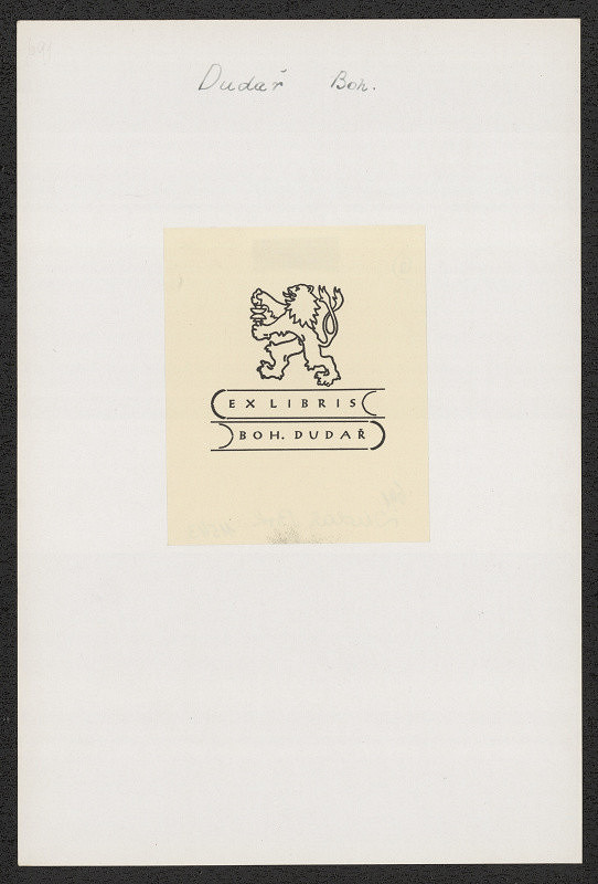 Bohumil Dudař – Boh. Dudař 