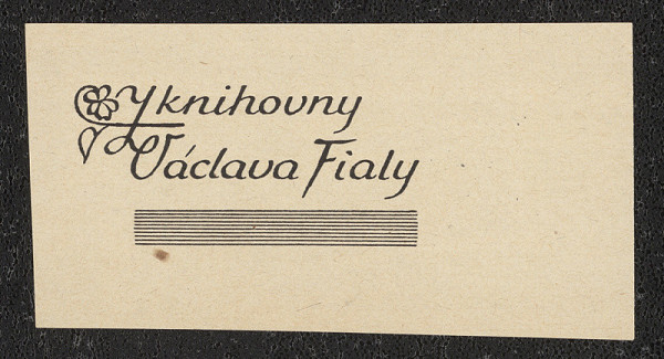 Václav Fiala – Z knihovny Václava Fialy 