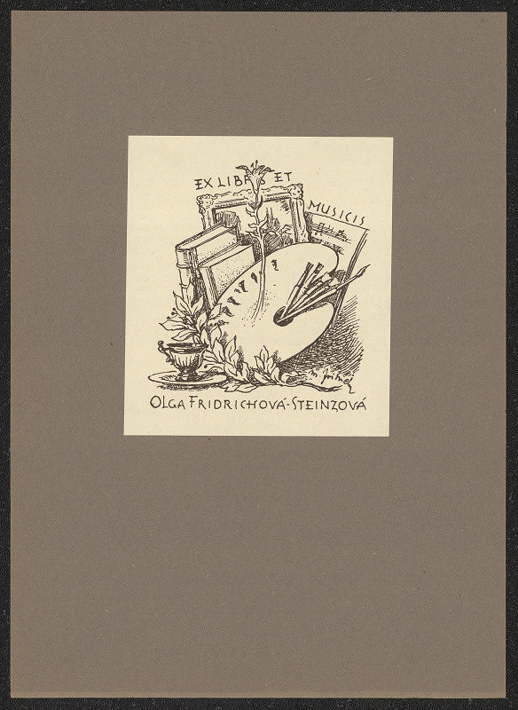 Miroslav Fridrich – Exlibris ET MUSICIS Olga Fridrichová-Steinzová 