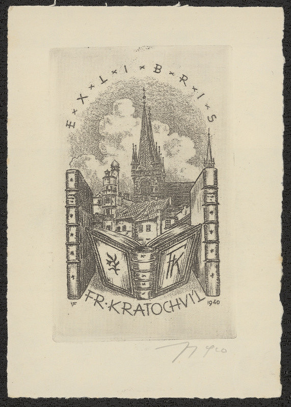 Vítězslav Fleissig – Ex libris Fr. Kratochvíl 