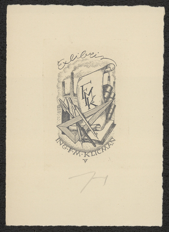 Vítězslav Fleissig – Ex libris ng. F. M. Klicman 
