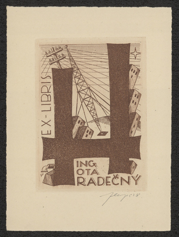 Vítězslav Fleissig – Ex libris Ing. Ota Hradečný 