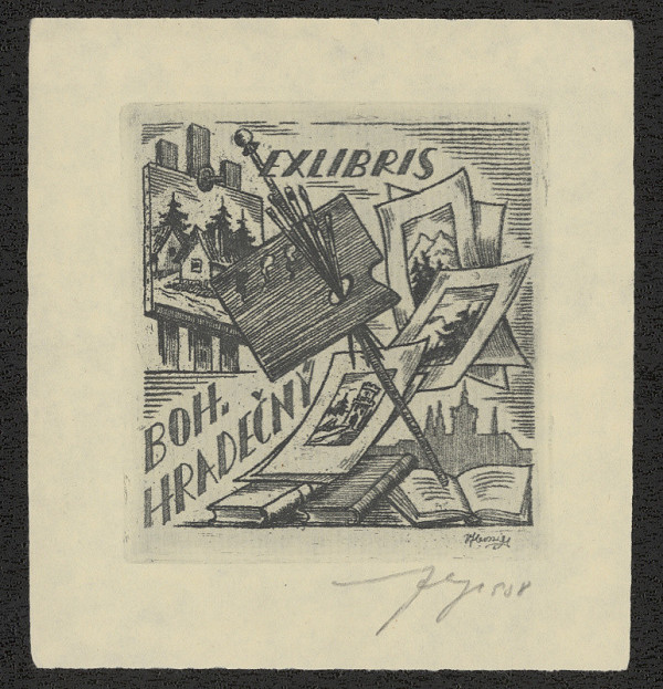 Vítězslav Fleissig – Ex libris Boh. Hradečný 