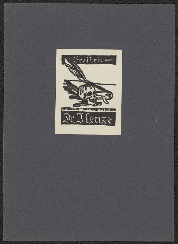 Vítězslav Fleissig – Ex libris Dr. J. Lenze 