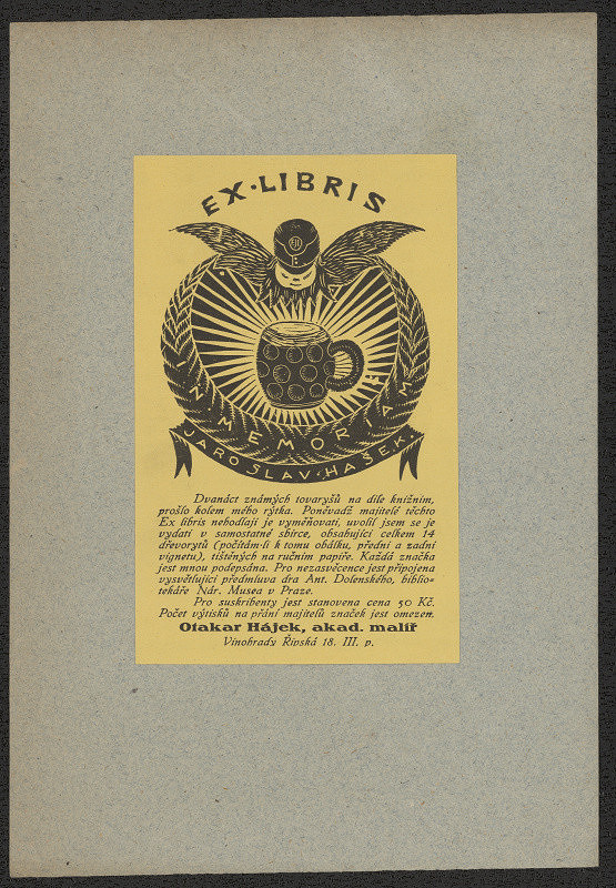 Otakar Hájek – In memoriam Jaroslav Hašek 