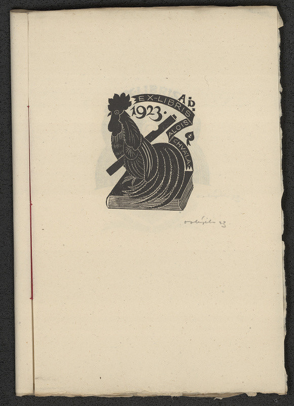 Otakar Hájek – Ex libris dvanácti tovaryšů, přátel známých at.d. at.d. 1923 
