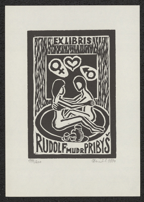 Pavel Hanák – Exlibris MUDR Rudolf Přibyš 