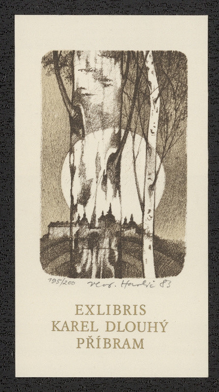 Vladimír Havlic – Ex libris Karel Dlouhý Příbram 