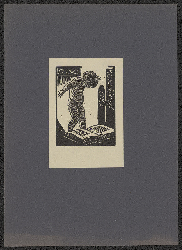 Antonín Hála – Ex  libris Konaříková Emča 