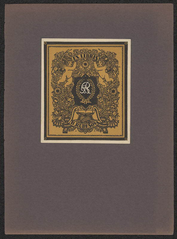 Jindřich Hlavín – Ex libris B. Rubešová 