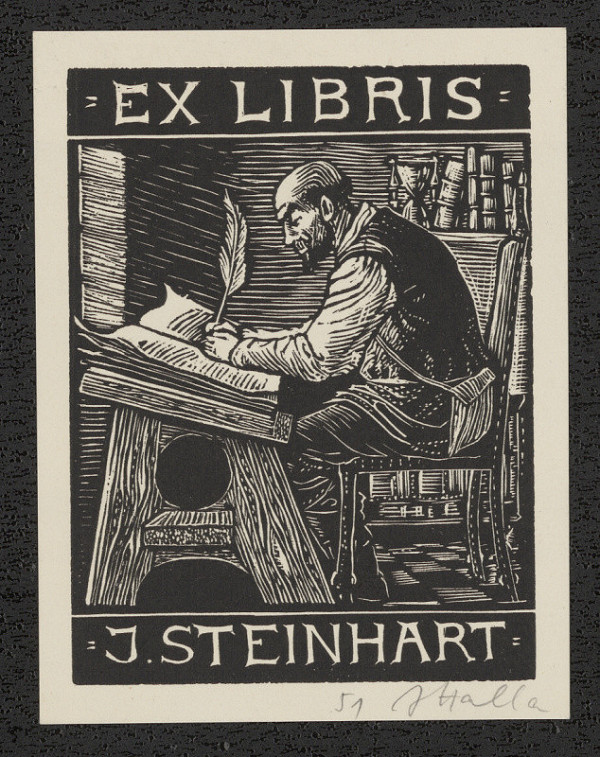 Jan Halla – Ex libris J. Steinhart 