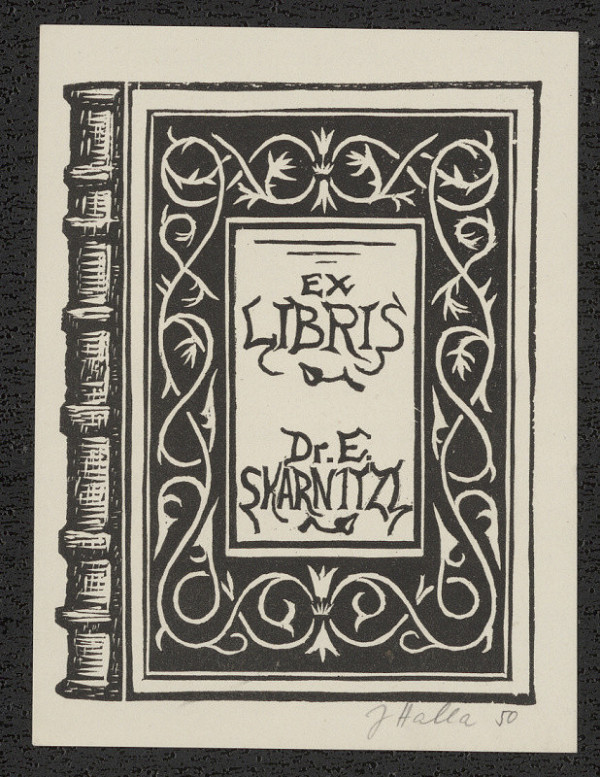 Jan Halla – Ex libris Dr. E. Skarnitzl 