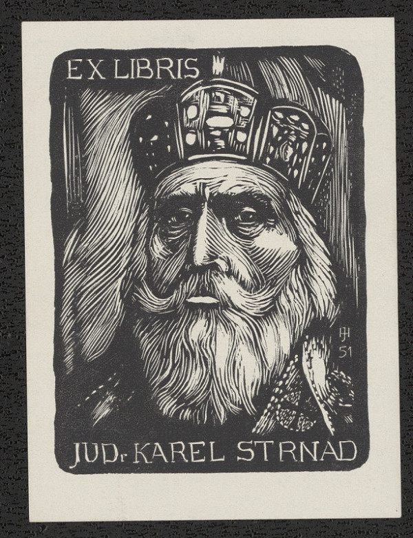 Jan Halla – Ex libris JUDr. Karel Strnad 