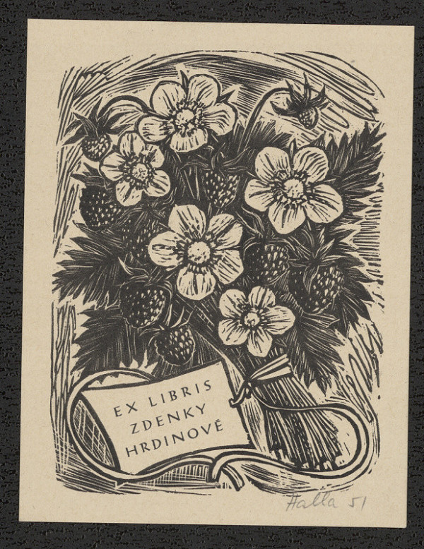 Jan Halla – Ex libris Zdenky Hrdinové 
