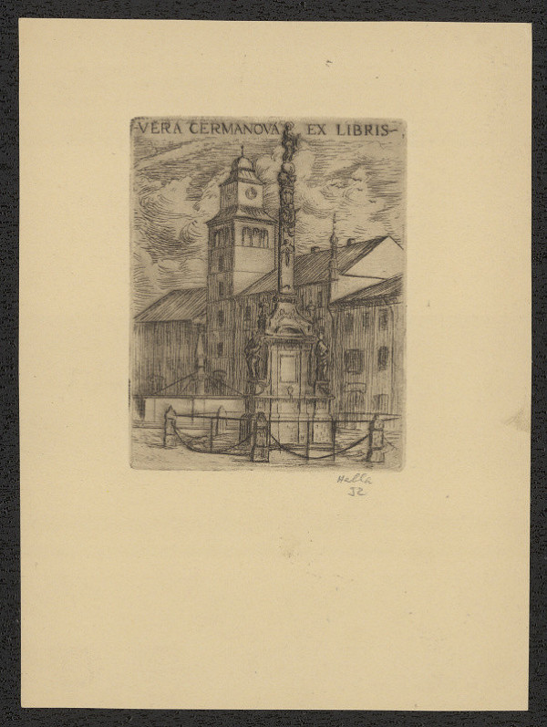 Jan Halla – Věra Cermanová ex libris 