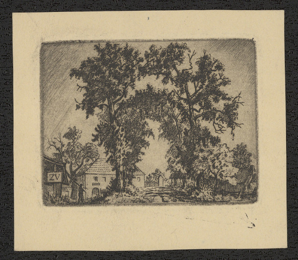 Jan Halla – Ex libris ZV (Zdeněk Voříšek) 