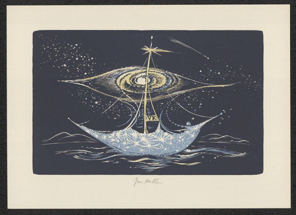 Jan Halla – Ex libris VK (Věra Křupková) 