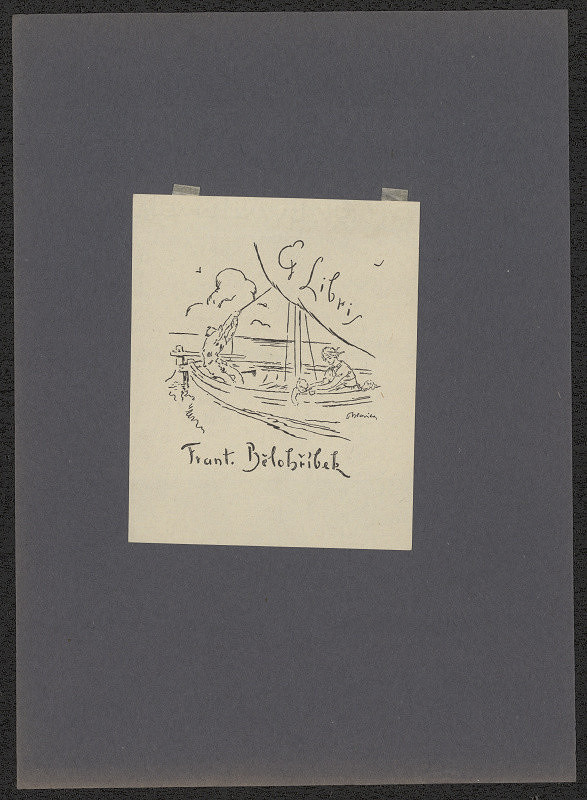 František Hlavica – Ex libris Frant. Bělohříbek 