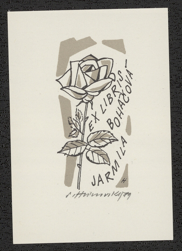 Stanislav Hlinovský – Ex libris Boháčová Jarmila 