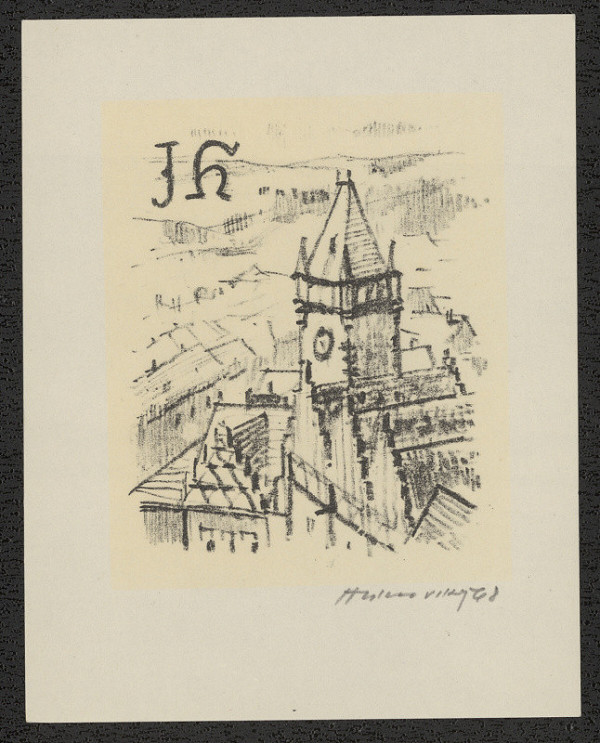 Stanislav Hlinovský – Ex libris J. H. (Jiřina Hlinovská) 