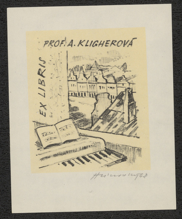 Stanislav Hlinovský – Ex libris Prof. A. Kligherová 