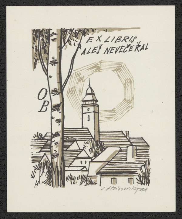 Stanislav Hlinovský – Ex libris Aleš Nevečeřal O. B. 