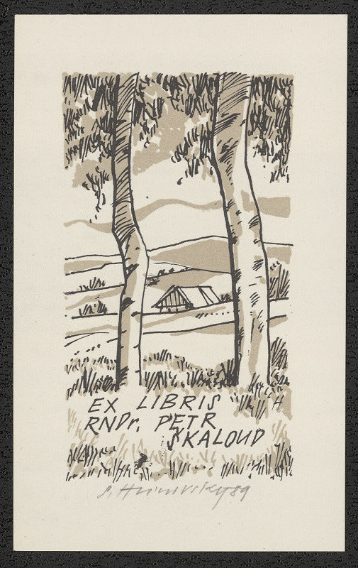 Stanislav Hlinovský – Ex libris RNDr. Petr Škaloud 