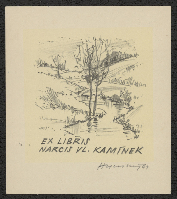 Stanislav Hlinovský – Ex libris Narcis Vl. Kamínek 