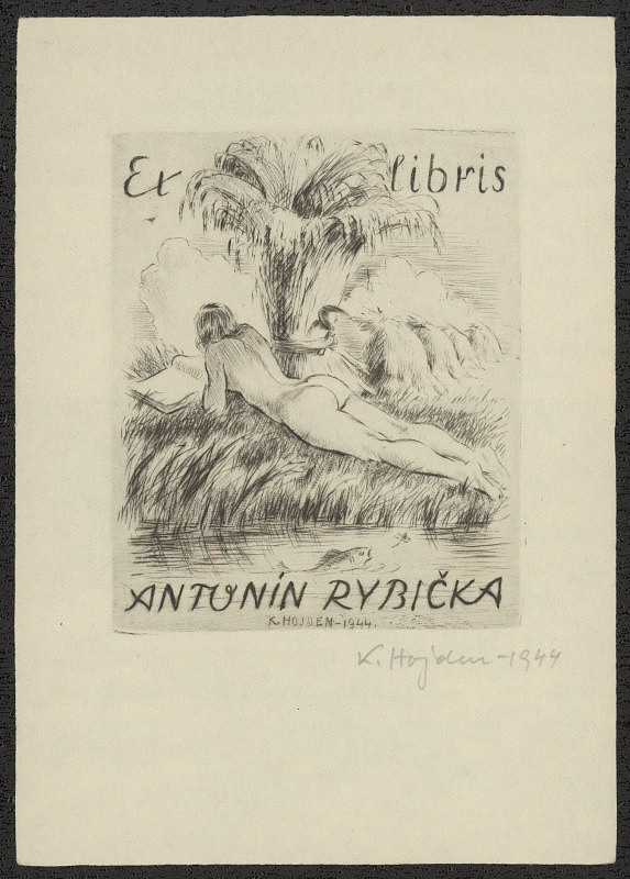 Karel Hojden – Ex libris Antonín Rybička 