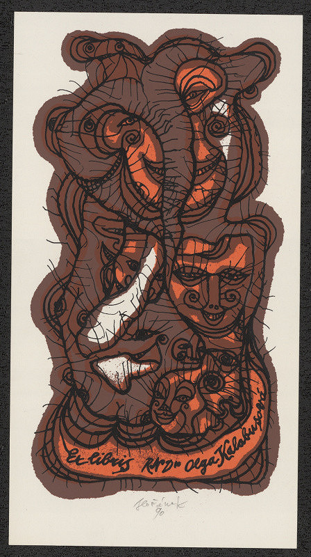 Jaroslav Hořánek – Ex libris RNDr. Olga Kalabusová 