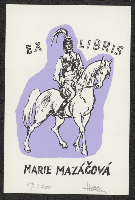 Josef Holler – Ex libris Marie Mazáčová 