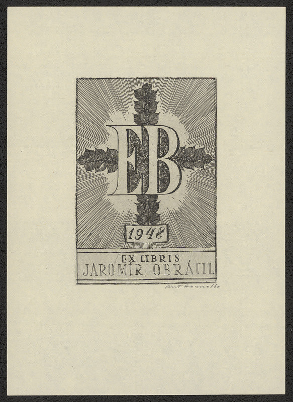 Antonín Homolka – Ex libris Jaromír Obrátil 
