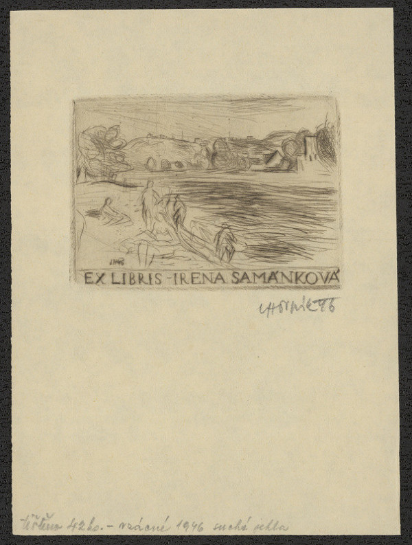 František Horník (Lánský) – Ex libris Irena Samánková 