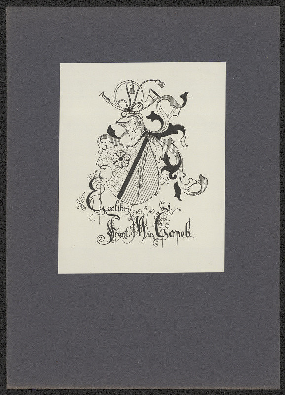 František Horčička – Ex libris Frant. Mir. Čapek 