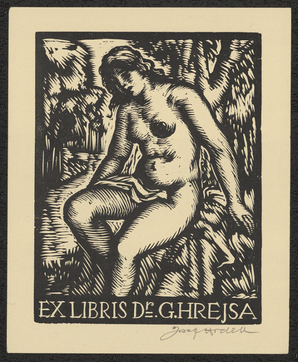Josef Hodek – Ex libris Dr. G. Hrejsa 