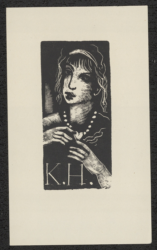Josef Hodek – Ex libris K. H. (kar. Hradečný) 
