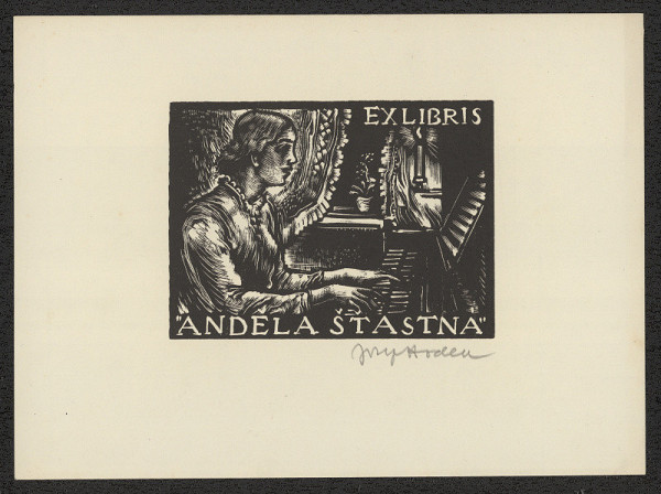 Josef Hodek – Ex libris Anděla Šťastná 