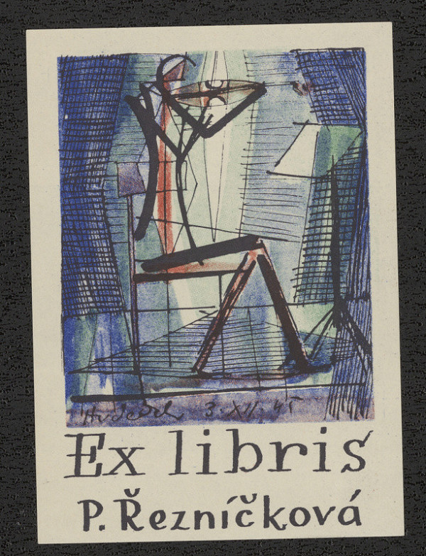 Antonín Hudeček – Ex libris P. Řezníčková 
