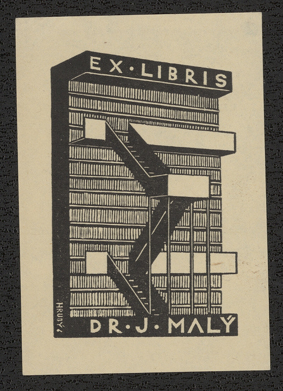 Josef Hrubý – Ex libris Dr. J. Malý 