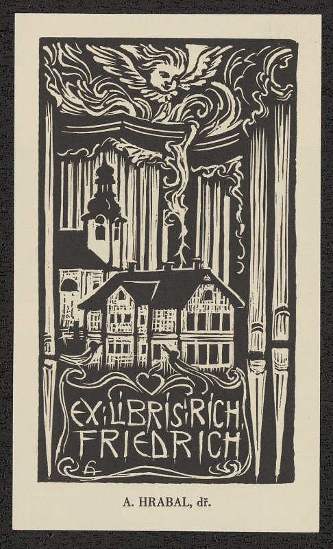 Arnošt (Ernst) Hrabal – Ex libris Rich. Friedrich 