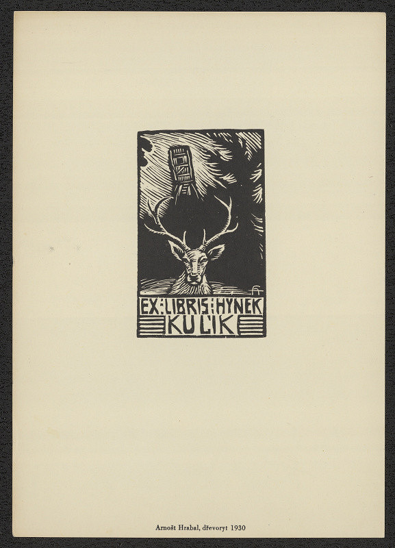 Arnošt (Ernst) Hrabal – Ex libris Hynek Kulík 