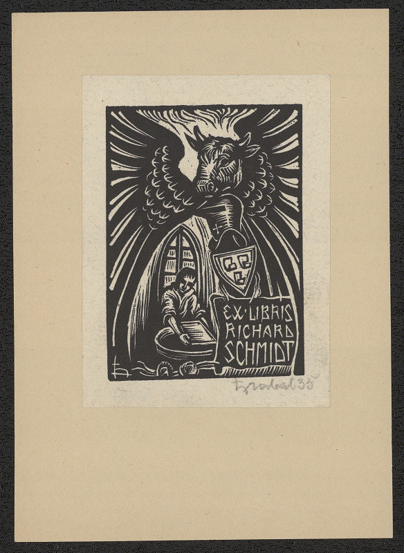 Arnošt (Ernst) Hrabal – Ex libris Richard Schmidt 