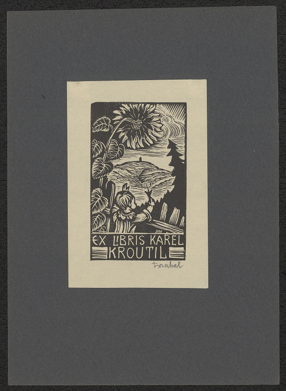 Arnošt (Ernst) Hrabal – Ex libris Karel Kroutil 
