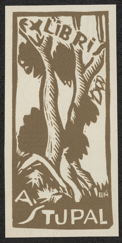 Emmerich Alois Hruška – Ex libris A. Stupal 