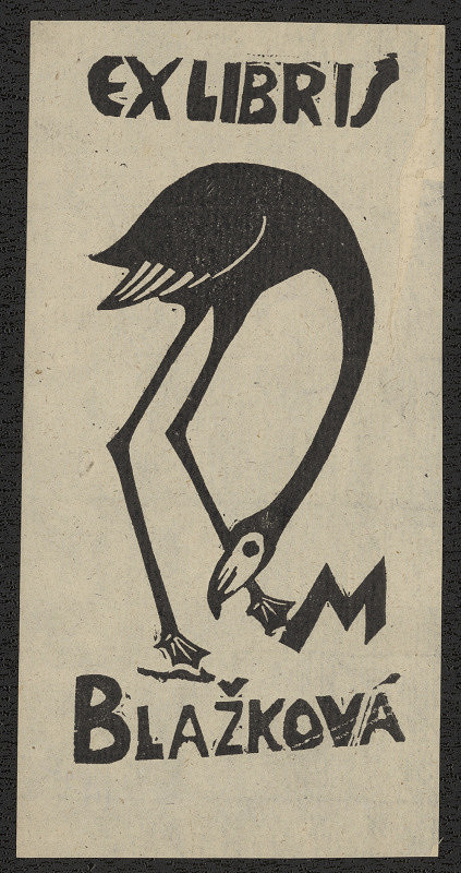 Emmerich Alois Hruška – Ex librisM. Blažková 