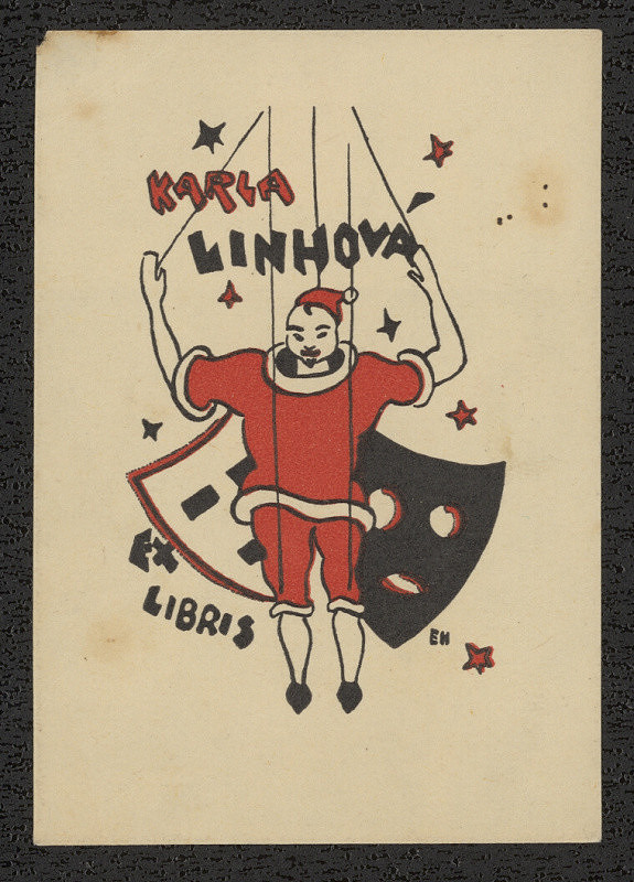 Emmerich Alois Hruška (?) – Ex libris Karla Linhová 
