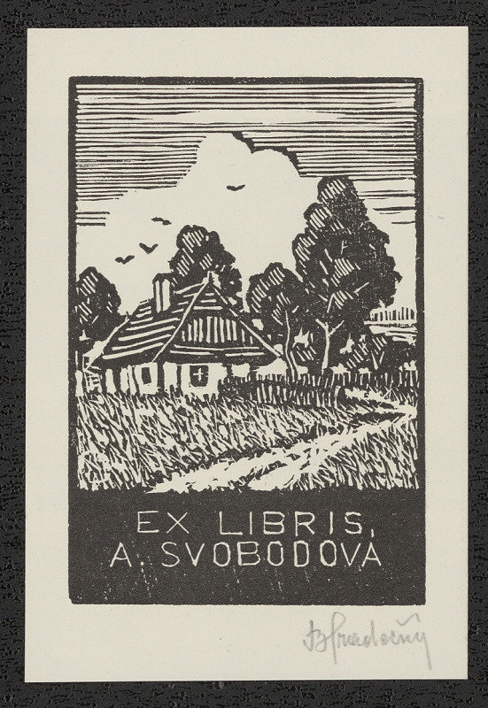 Bohumil Hradečný – Ex libris A. Svobodová 