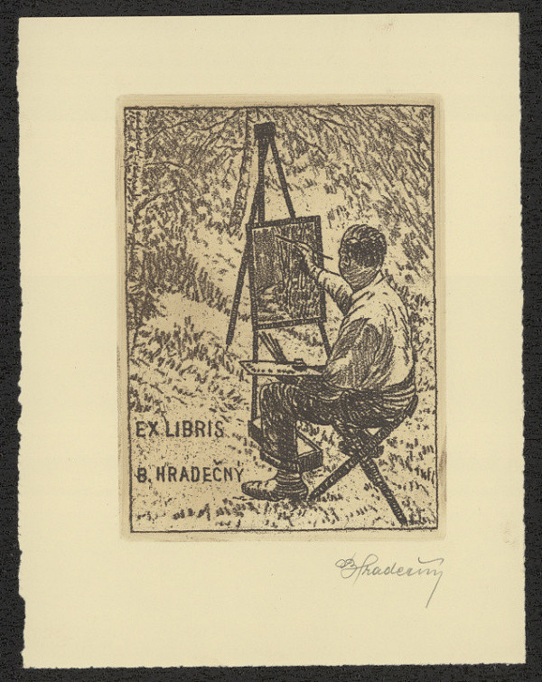 Bohumil Hradečný – Ex libris B. Hradečný 