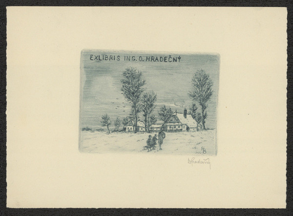 Bohumil Hradečný – Ex libris Ing. O. Hradečný 